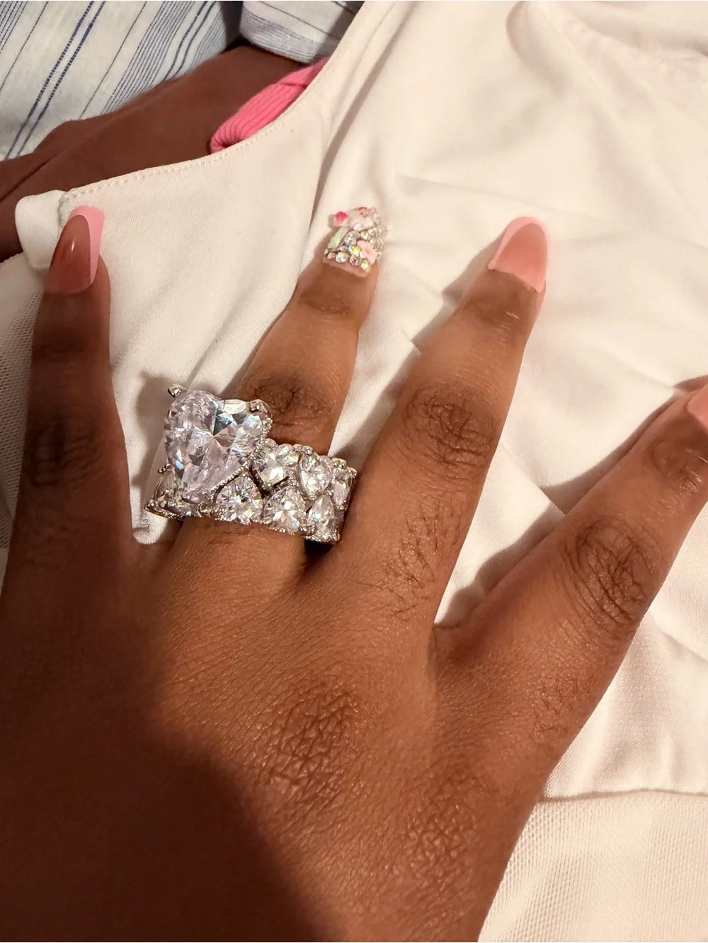 Bold Heart-Cut white gold Ring